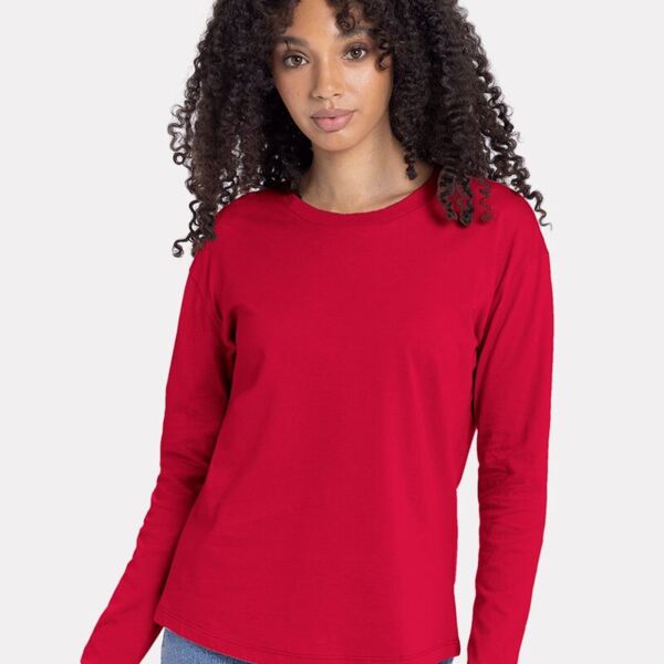 Women's Cotton Relaxed Long Sleeve T-Shirt Thumbnail