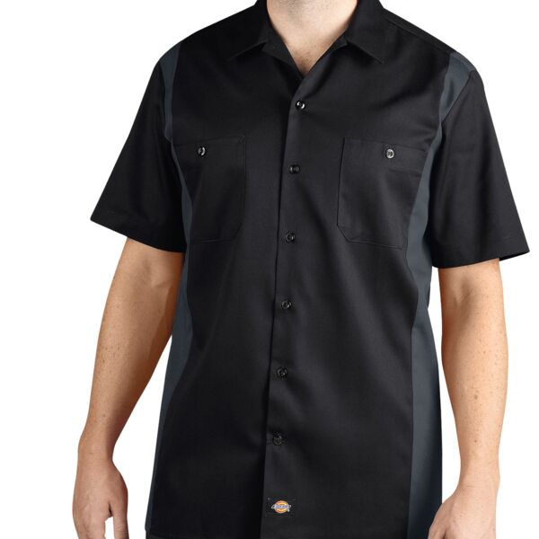 Men's Two-Tone Short-Sleeve Work Shirt Thumbnail