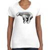 Women's Fine Jersey V-Neck Tee Thumbnail