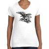 Women's Fine Jersey V-Neck Tee Thumbnail