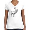 Women's Fine Jersey V-Neck Tee Thumbnail