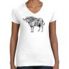 Women's Fine Jersey V-Neck Tee Thumbnail