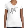 Women's Fine Jersey V-Neck Tee Thumbnail