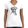 Women's Fine Jersey V-Neck Tee Thumbnail