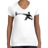 Women's Fine Jersey V-Neck Tee Thumbnail