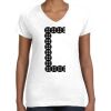 Women's Fine Jersey V-Neck Tee Thumbnail