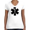 Women's Fine Jersey V-Neck Tee Thumbnail