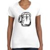 Women's Fine Jersey V-Neck Tee Thumbnail