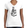 Women's Fine Jersey V-Neck Tee Thumbnail