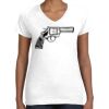 Women's Fine Jersey V-Neck Tee Thumbnail
