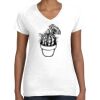 Women's Fine Jersey V-Neck Tee Thumbnail