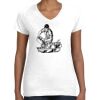 Women's Fine Jersey V-Neck Tee Thumbnail