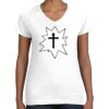 Women's Fine Jersey V-Neck Tee Thumbnail