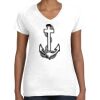 Women's Fine Jersey V-Neck Tee Thumbnail