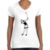 Women's Fine Jersey V-Neck Tee Thumbnail
