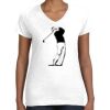 Women's Fine Jersey V-Neck Tee Thumbnail