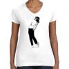 Women's Fine Jersey V-Neck Tee Thumbnail