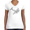 Women's Fine Jersey V-Neck Tee Thumbnail
