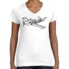 Women's Fine Jersey V-Neck Tee Thumbnail