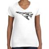 Women's Fine Jersey V-Neck Tee Thumbnail