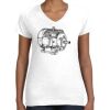 Women's Fine Jersey V-Neck Tee Thumbnail