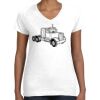 Women's Fine Jersey V-Neck Tee Thumbnail