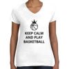 Women's Fine Jersey V-Neck Tee Thumbnail